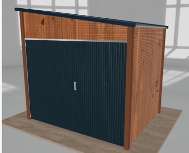 Domek narzędziowy 2.5x2m spad w prawo Złoty dąb