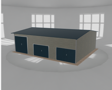Hala stalowa 11.5x9.5m dwuspadowa Aluminium