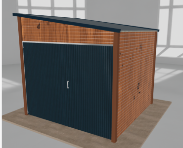 Domek narzędziowy 2.5x2.5m spad w prawo Złoty dąb