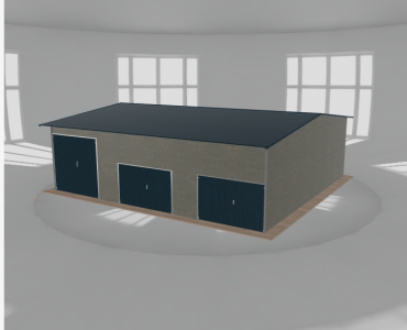 Hala stalowa 11.5x10.5m dwuspadowa Aluminium