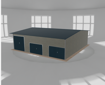 Hala stalowa 11.5x12m dwuspadowa Aluminium