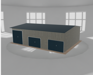 Hala stalowa 12x9.5m dwuspadowa Aluminium