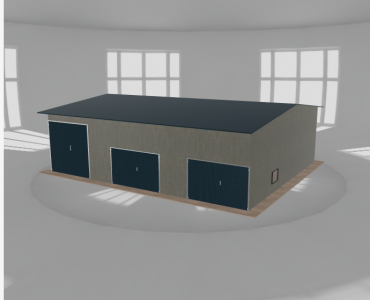 Hala stalowa 12x10m dwuspadowa Aluminium