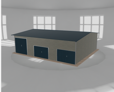 Hala stalowa 12x10.5m dwuspadowa Aluminium