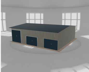 Hala stalowa 12x11m dwuspadowa Aluminium