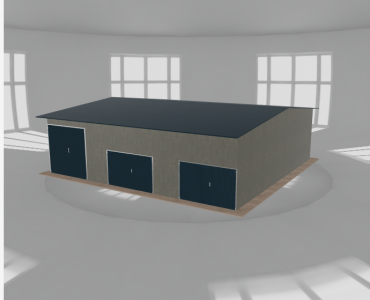 Hala stalowa 12x11.5m dwuspadowa Aluminium