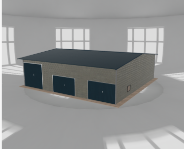 Hala stalowa 12x12m dwuspadowa Aluminium