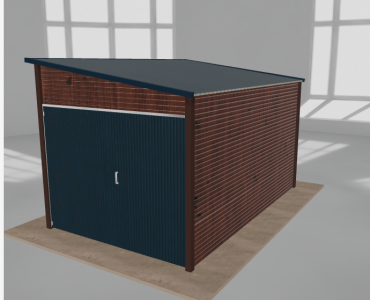 Domek narzędziowy 2.5x4m spad w prawo Ciemny orzech