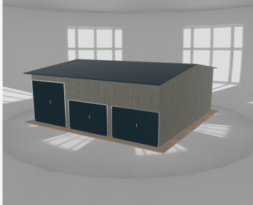 Hala stalowa 9.5x9.5m dwuspadowa Aluminium