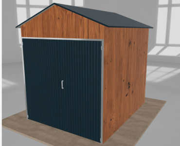 Domek narzędziowy 2x2.5m dwuspadowy Złoty dąb