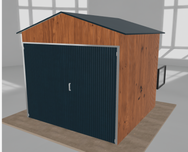 Domek narzędziowy 2.5x2.5m dwuspadowy Złoty dąb