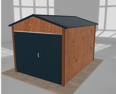 Domek narzędziowy 2.5x3.5m dwuspadowy Złoty dąb