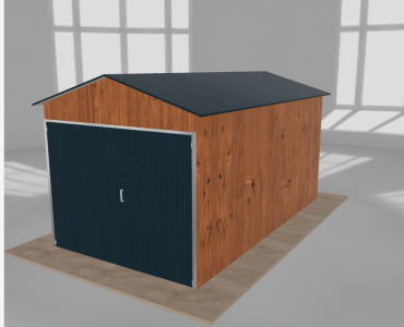 Domek narzędziowy 2.5x4.5m dwuspadowy Złoty dąb