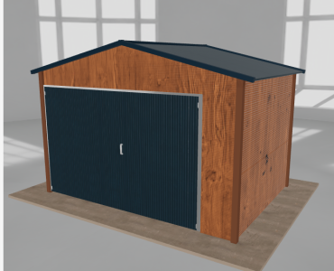 Domek narzędziowy 3.5x2.5m dwuspadowy Złoty dąb