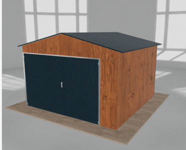 Domek narzędziowy 3.5x3.5m dwuspadowy Złoty dąb