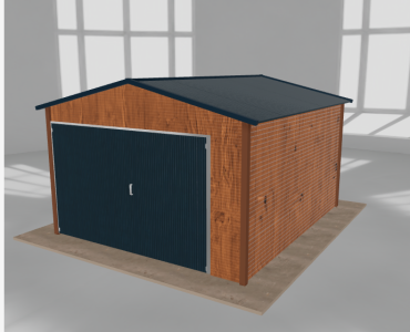Domek narzędziowy 3.5x4m dwuspadowy Złoty dąb