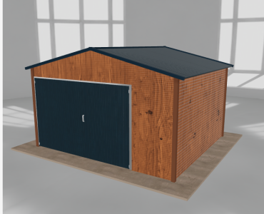 Domek narzędziowy 4x3.5m dwuspadowy Złoty dąb