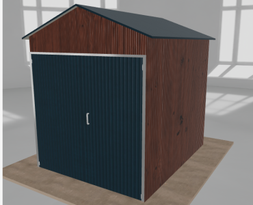Domek narzędziowy 2x2.5m dwuspadowy Ciemny orzech