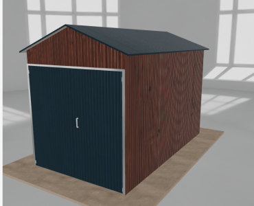 Domek narzędziowy 2x3.5m dwuspadowy Ciemny orzech