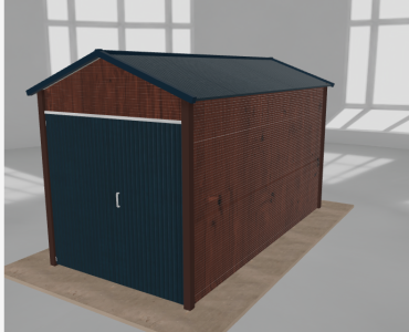 Domek narzędziowy 2x4m dwuspadowy Ciemny orzech