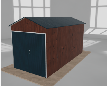Domek narzędziowy 2x4.5m dwuspadowy Ciemny orzech