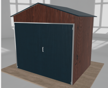 Domek narzędziowy 2.5x2m dwuspadowy Ciemny orzech