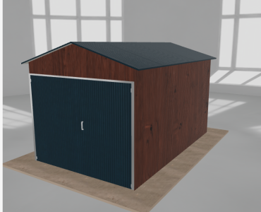 Domek narzędziowy 2.5x4m dwuspadowy Ciemny orzech