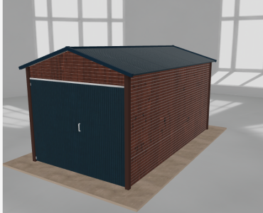 Domek narzędziowy 2.5x4.5m dwuspadowy Ciemny orzech