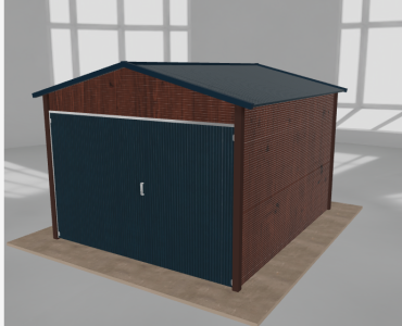 Domek narzędziowy 3x3.5m dwuspadowy Ciemny orzech
