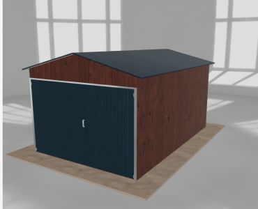 Domek narzędziowy 3x4.5m dwuspadowy Ciemny orzech