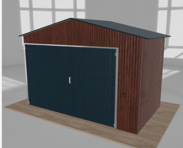 Domek narzędziowy 3.5x2m dwuspadowy Ciemny orzech