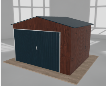 Domek narzędziowy 3.5x3m dwuspadowy Ciemny orzech