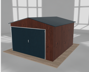 Domek narzędziowy 3.5x4m dwuspadowy Ciemny orzech