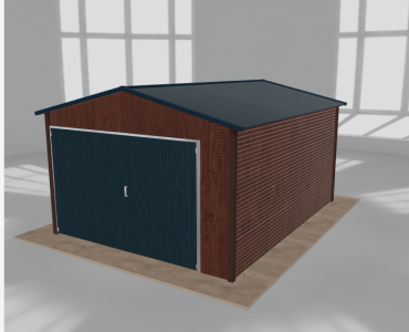 Domek narzędziowy 3.5x4.5m dwuspadowy Ciemny orzech