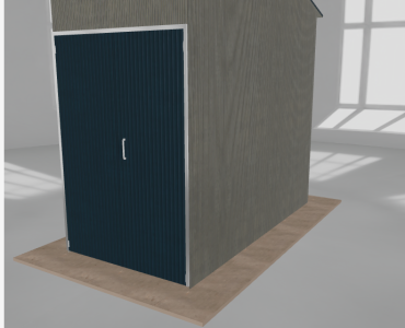 Hala stalowa 2x4m dwuspadowa Aluminium Wysoka