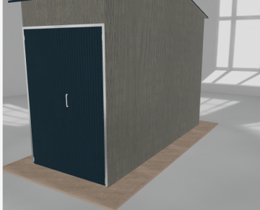 Hala stalowa 2x5m dwuspadowa Aluminium Wysoka