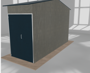 Hala stalowa 2x6m dwuspadowa Aluminium Wysoka