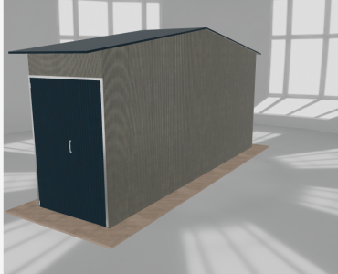 Hala stalowa 2x8m dwuspadowa Aluminium Wysoka