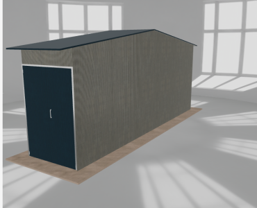 Hala stalowa 2x9m dwuspadowa Aluminium Wysoka