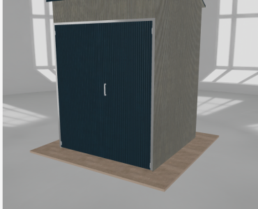 Hala stalowa 2.5x2.5m dwuspadowa Aluminium Wysoka