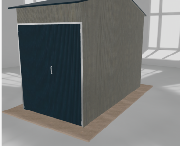 Hala stalowa 2.5x5m dwuspadowa Aluminium Wysoka