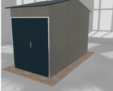 Hala stalowa 2.5x5.5m dwuspadowa Aluminium Wysoka