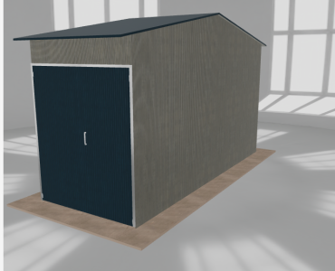 Hala stalowa 2.5x6.5m dwuspadowa Aluminium Wysoka