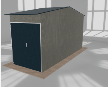 Hala stalowa 2.5x7m dwuspadowa Aluminium Wysoka