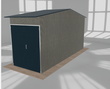 Hala stalowa 2.5x7.5m dwuspadowa Aluminium Wysoka