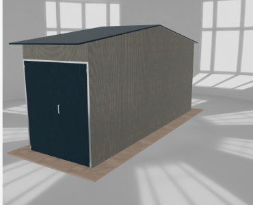Hala stalowa 2.5x8m dwuspadowa Aluminium Wysoka