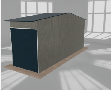 Hala stalowa 2.5x8.5m dwuspadowa Aluminium Wysoka