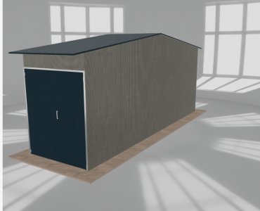 Hala stalowa 2.5x9m dwuspadowa Aluminium Wysoka