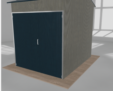 Hala stalowa 3x4m dwuspadowa Aluminium Wysoka