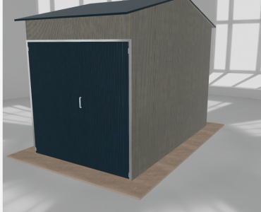 Hala stalowa 3x5m dwuspadowa Aluminium Wysoka